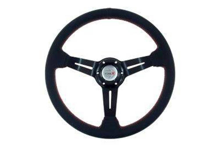 Steering wheel Pro 350mm offset:60mm Leather Black Steering wheel Pro 350mm offset:60mm Leather Black