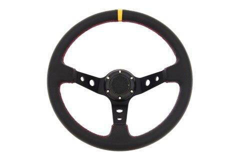 Steering wheel Pro 350mm offset:80mm Leather Black Steering wheel Pro 350mm offset:80mm Leather Black