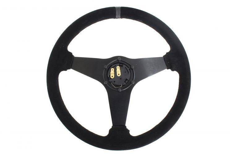 Steering wheel SLIDE 350mm offset:20mm Suede Grey Steering wheel SLIDE 350mm offset:20mm Suede Grey