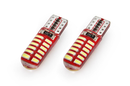 AMIO LED žiarovky CANBUS 24SMD 3014 T10e (W5W) SILCA White 12V