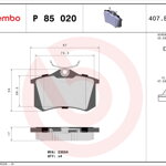 Brzdové platničky DS, Audi - zadné Brzdové platničky DS, Audi - zadné