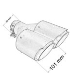 Dvojitá koncovka výfuku 2x89 mm, vstupná 63 mm uhlíková Dvojitá koncovka výfuku 2x89 mm, vstupná 63 mm uhlíková