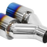 Dvojitá koncovka výfuku 2x89mm vstup 60mm leštená burn vpravo Dvojitá koncovka výfuku 2x89mm vstup 60mm leštená burn vpravo
