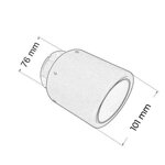 Koncovka výfuku 101 mm, vstupná 76 mm karbónová Koncovka výfuku 101 mm, vstupná 76 mm karbónová