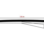 Univerzálny lip spoiler 116cm x 3,6cm Univerzálny lip spoiler 116cm x 3,6cm
