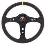 Steering wheel Pro 350mm offset:80mm Leather Black Steering wheel Pro 350mm offset:80mm Leather Black