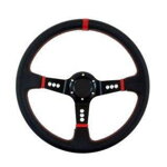 Steering wheel Pro 350mm offset:80mm Leather Black Steering wheel Pro 350mm offset:80mm Leather Black