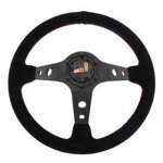 Steering wheel Pro 350mm offset:80mm Suede Black Steering wheel Pro 350mm offset:80mm Suede Black
