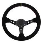 Steering wheel Pro 350mm offset:80mm Suede Black Steering wheel Pro 350mm offset:80mm Suede Black