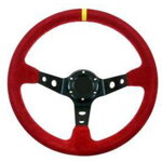 Steering wheel Pro 350mm offset:80mm Suede Black Steering wheel Pro 350mm offset:80mm Suede Black