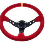 Steering wheel Pro 350mm offset:80mm Suede Black Steering wheel Pro 350mm offset:80mm Suede Black