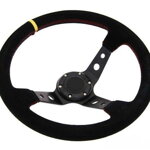Steering wheel Pro 350mm offset:80mm Yellow Suede Steering wheel Pro 350mm offset:80mm Yellow Suede