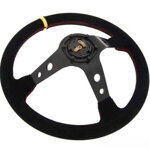 Steering wheel Pro 350mm offset:80mm Yellow Suede Steering wheel Pro 350mm offset:80mm Yellow Suede
