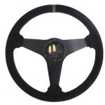 Steering wheel SLIDE 350mm offset:20mm Suede Grey Steering wheel SLIDE 350mm offset:20mm Suede Grey