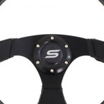 Steering wheel SLIDE 350mm offset:25mm Leather Yellow Steering wheel SLIDE 350mm offset:25mm Leather Yellow