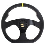 Steering wheel SLIDE 350mm offset:25mm Leather Yellow Steering wheel SLIDE 350mm offset:25mm Leather Yellow