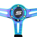 Steering wheel SLIDE 350mm offset:45mm Suede NeoChrome Steering wheel SLIDE 350mm offset:45mm Suede NeoChrome
