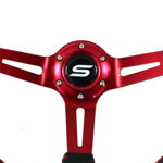 Steering wheel SLIDE 350mm offset:90mm Leather Red Steering wheel SLIDE 350mm offset:90mm Leather Red