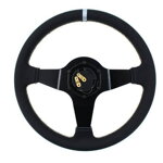Steering wheel SLIDE 350mm offset:90mm Leather Silver Strip Steering wheel SLIDE 350mm offset:90mm Leather Silver Strip