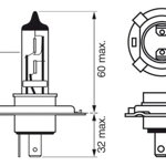 Žiarovka 12V H4 60/55W BOSCH Žiarovka 12V H4 60/55W BOSCH